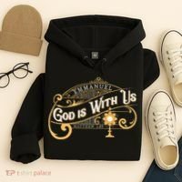 God With Us Emmanuel Matthew Eucharist Adoration Catholic Hoodie thumb 4