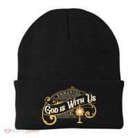 God With Us Emmanuel Matthew Eucharist Adoration Catholic Beanie thumb 0
