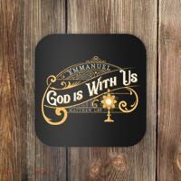 God With Us Emmanuel Matthew Eucharist Adoration Catholic Coaster thumb 0
