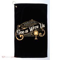 God With Us Emmanuel Matthew Eucharist Adoration Catholic Golf Towel thumb 0