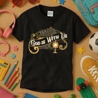 God With Us Emmanuel Matthew Eucharist Adoration Catholic Kids T-Shirt thumb 3