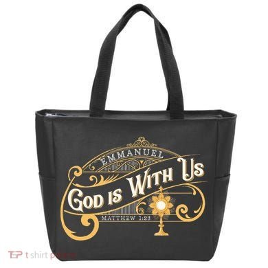 God With Us Emmanuel Matthew Eucharist Adoration Catholic Tote Bag