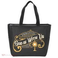 God With Us Emmanuel Matthew Eucharist Adoration Catholic Tote Bag thumb 0