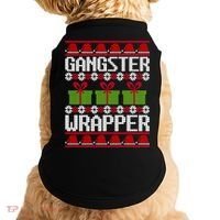 Gangster Wrapper Ugly Christmas Funny Pun Gangsta Doggie Tank thumb 0