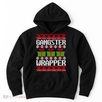 Gangster Wrapper Ugly Christmas Funny Pun Gangsta Hoodie thumb 0
