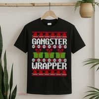 Gangster Wrapper Ugly Christmas Funny Pun Gangsta T-Shirt thumb 2