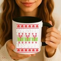 Gangster Wrapper Ugly Christmas Funny Pun Gangsta Coffee Mug thumb 3
