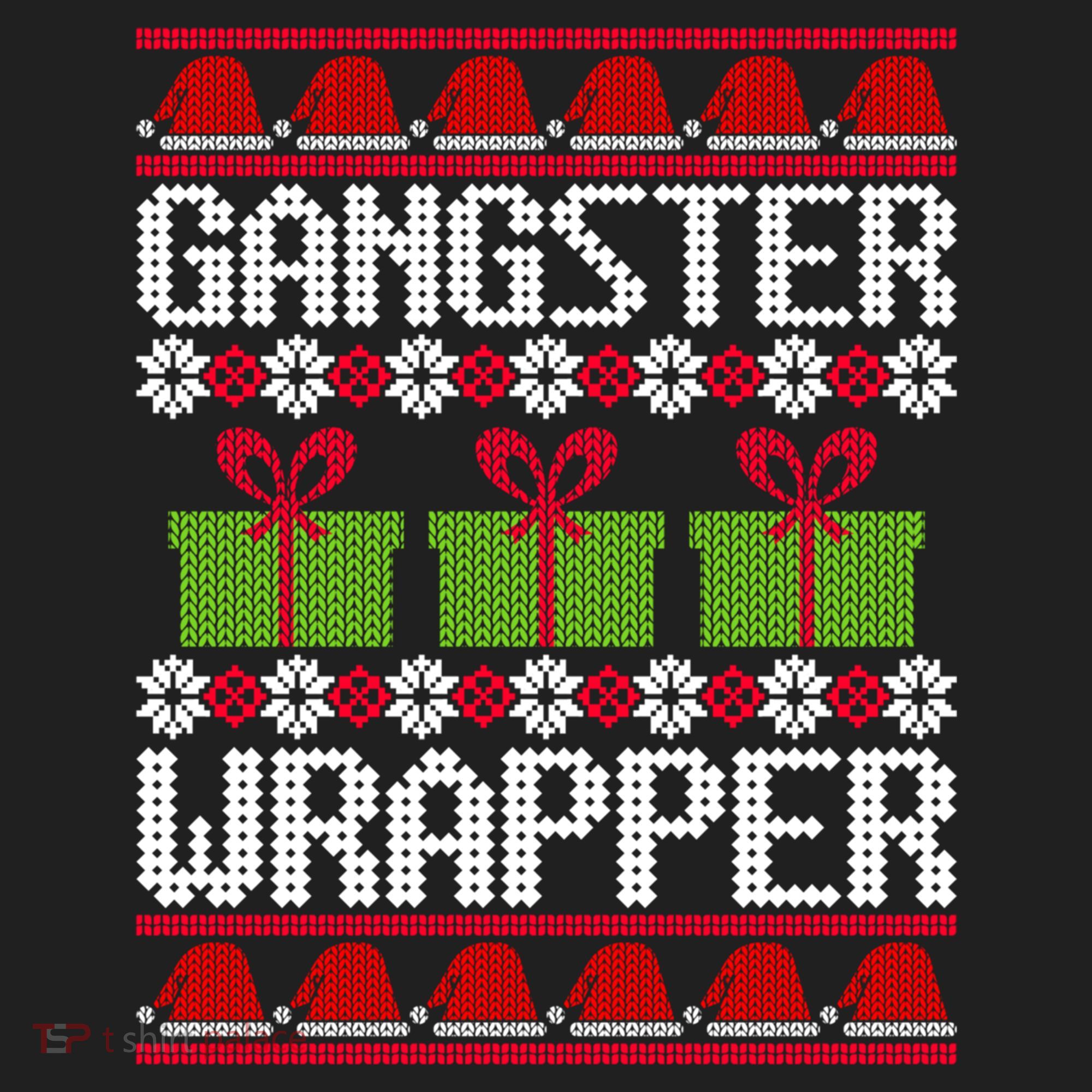 Gangster Wrapper Ugly Christmas Funny Pun Gangsta Beanie
