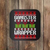 Gangster Wrapper Ugly Christmas Funny Pun Gangsta Coaster thumb 0