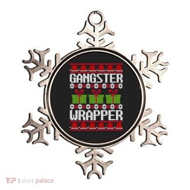 Gangster Wrapper Ugly Christmas Funny Pun Gangsta Ornament
