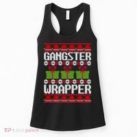 Gangster Wrapper Ugly Christmas Funny Pun Gangsta Women's Tank Top thumb 0