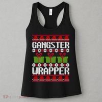 Gangster Wrapper Ugly Christmas Funny Pun Gangsta Women's Tank Top thumb 3