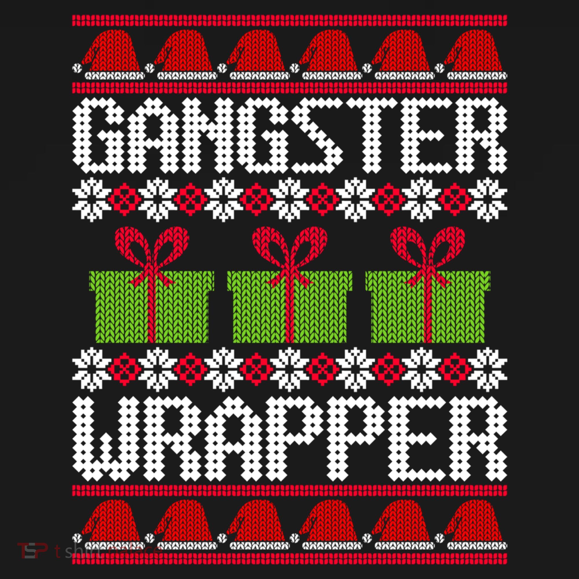 Gangster Wrapper Ugly Christmas Funny Pun Gangsta Women's Tank Top