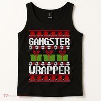 Gangster Wrapper Ugly Christmas Funny Pun Gangsta Tank Top thumb 2