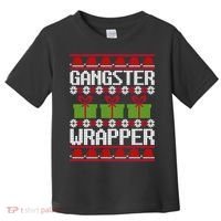Gangster Wrapper Ugly Christmas Funny Pun Gangsta Toddler T-Shirt thumb 0