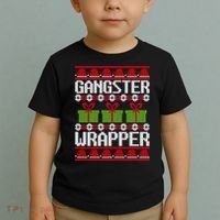 Gangster Wrapper Ugly Christmas Funny Pun Gangsta Toddler T-Shirt thumb 2