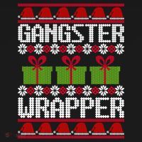 Gangster Wrapper Ugly Christmas Funny Pun Gangsta Kids Hoodie thumb 5