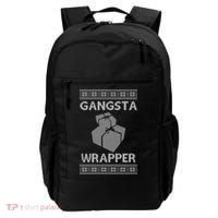 Gangsta Wrapper Ugly Christmas Sweater Backpack thumb 0