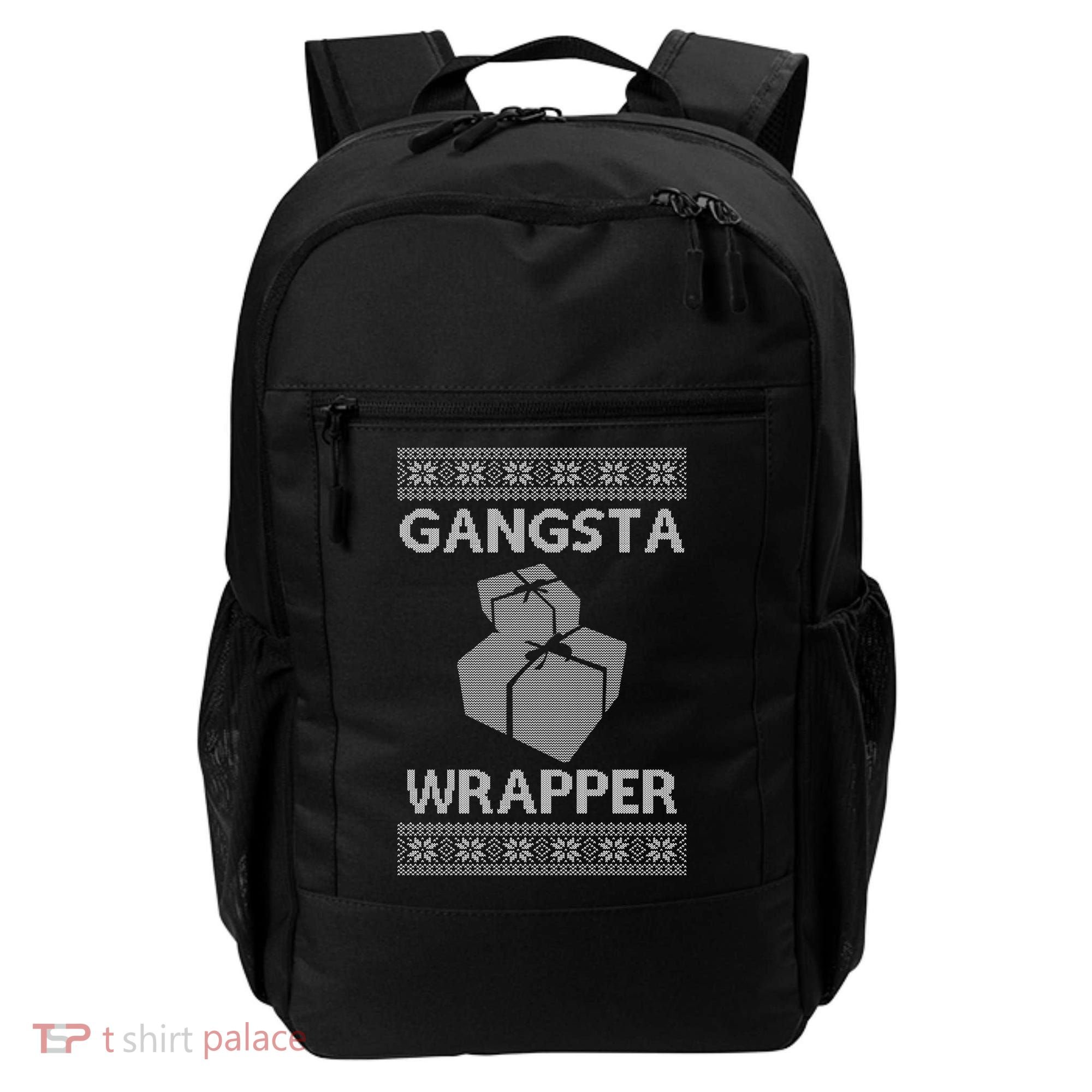 Gangsta Wrapper Ugly Christmas Sweater Backpack