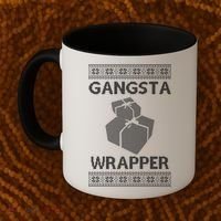 Gangsta Wrapper Ugly Christmas Sweater Coffee Mug thumb 2
