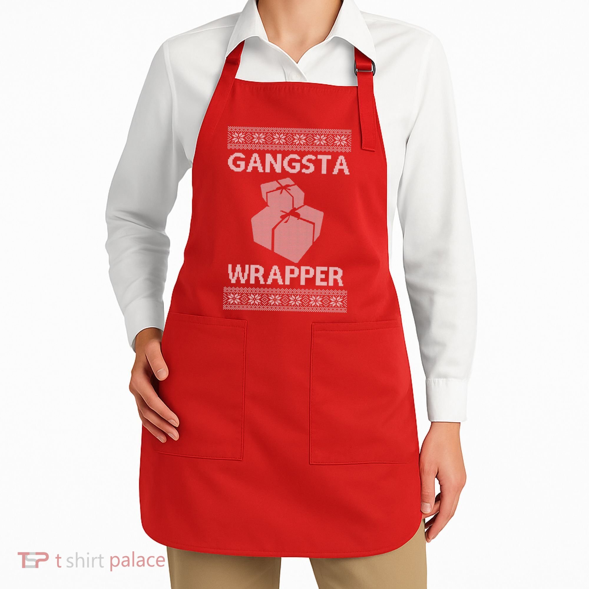 Gangsta Wrapper Ugly Christmas Sweater Apron
