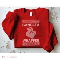 Gangsta Wrapper Ugly Christmas Sweater Sweatshirt thumb 2