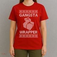 Gangsta Wrapper Ugly Christmas Sweater T-Shirt thumb 4