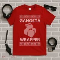 Gangsta Wrapper Ugly Christmas Sweater T-Shirt thumb 5