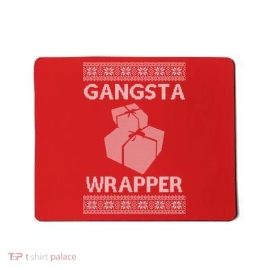 Gangsta Wrapper Ugly Christmas Sweater Mousepad