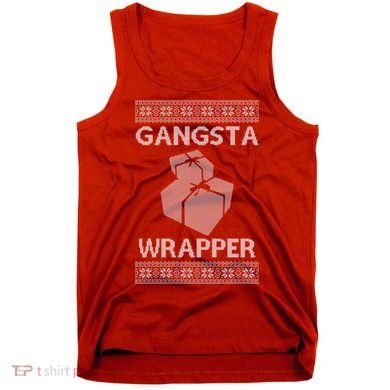 Gangsta Wrapper Ugly Christmas Sweater Tank Top