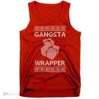 Gangsta Wrapper Ugly Christmas Sweater Tank Top thumb 0