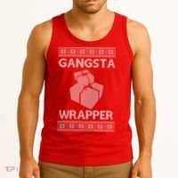 Gangsta Wrapper Ugly Christmas Sweater Tank Top thumb 3