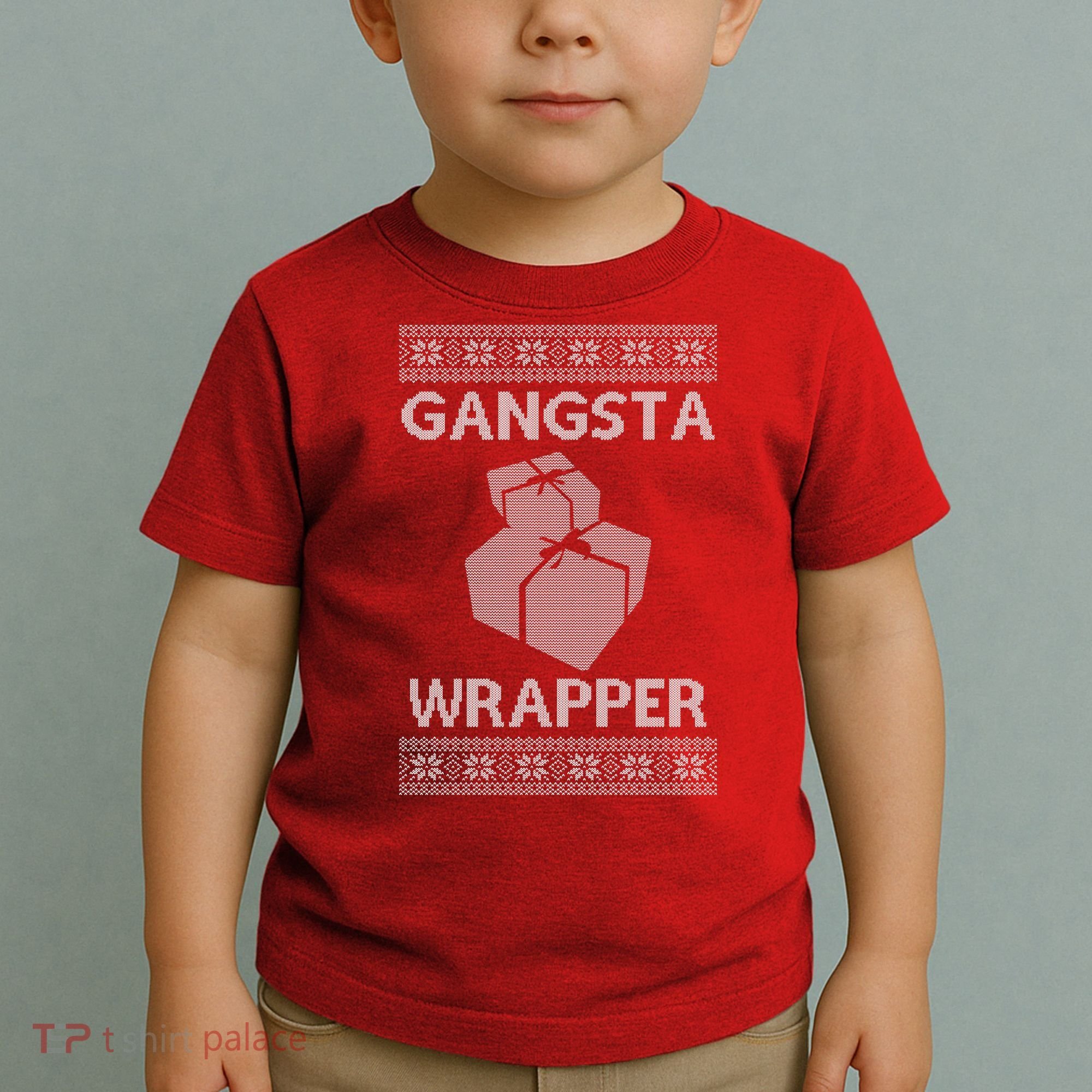 Gangsta Wrapper Ugly Christmas Sweater Toddler T-Shirt