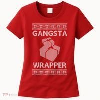 Gangsta Wrapper Ugly Christmas Sweater Women's T-Shirt thumb 0