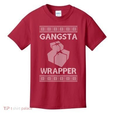 Gangsta Wrapper Ugly Christmas Sweater Kids T-Shirt
