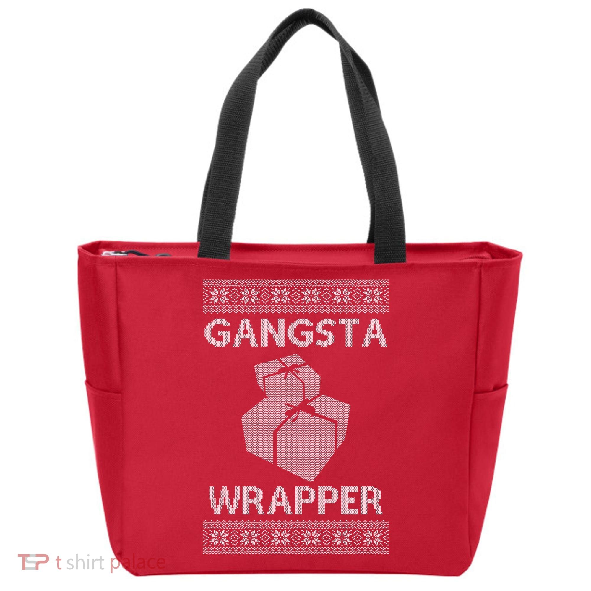 Gangsta Wrapper Ugly Christmas Sweater Tote Bag