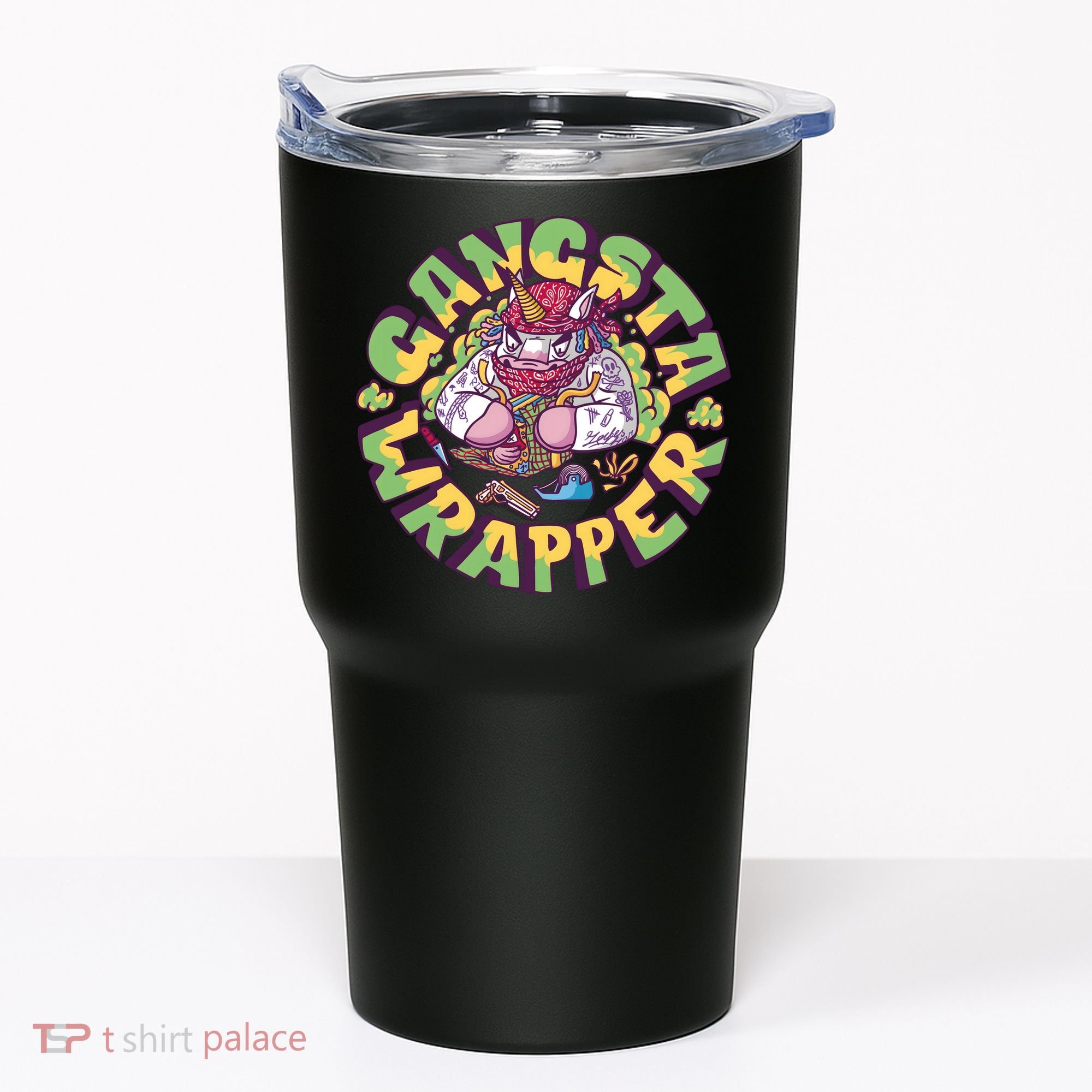 Gangsta Wrapper Unicorn Christmas Tumbler