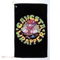 Gangsta Wrapper Unicorn Christmas Golf Towel thumb 0