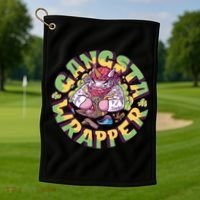 Gangsta Wrapper Unicorn Christmas Golf Towel thumb 1