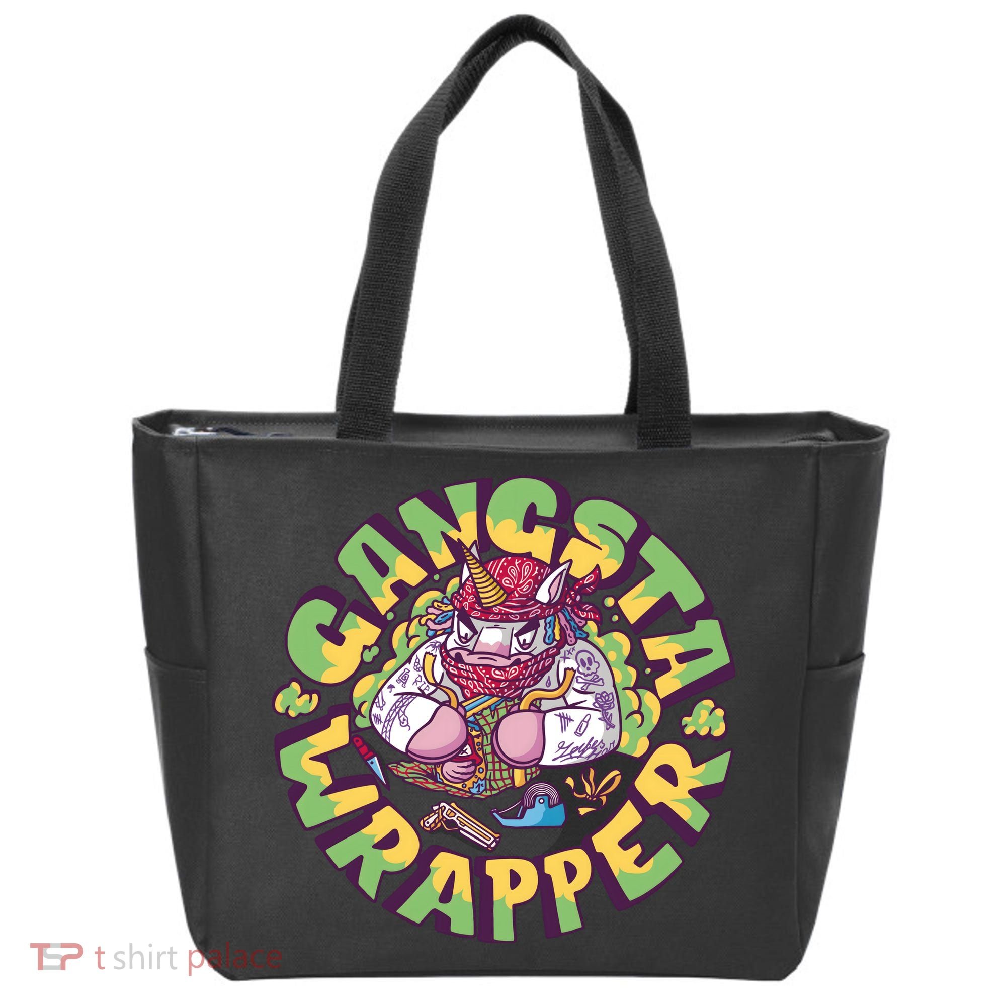 Gangsta Wrapper Unicorn Christmas Tote Bag