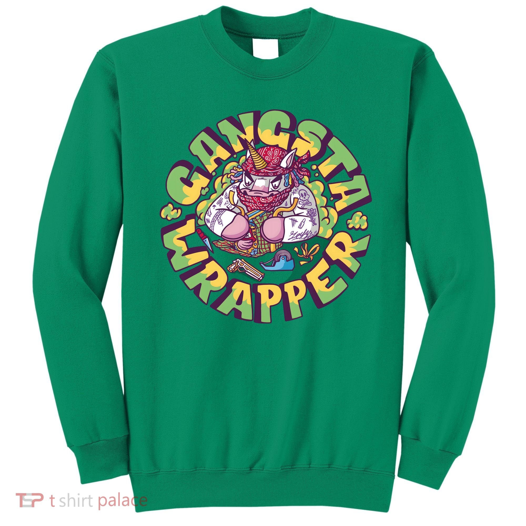 Gangsta Wrapper Unicorn Christmas Sweatshirt