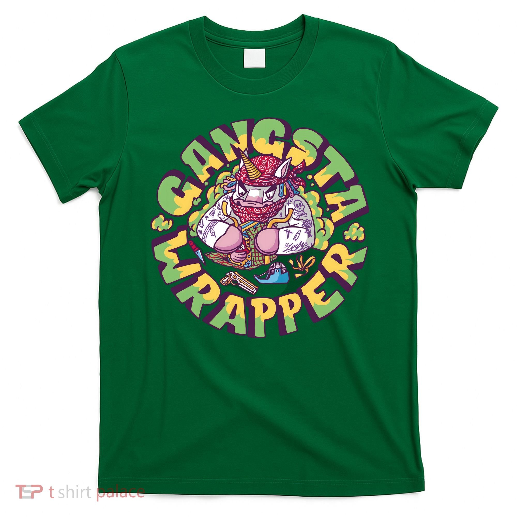 Gangsta Wrapper Unicorn Christmas T-Shirt