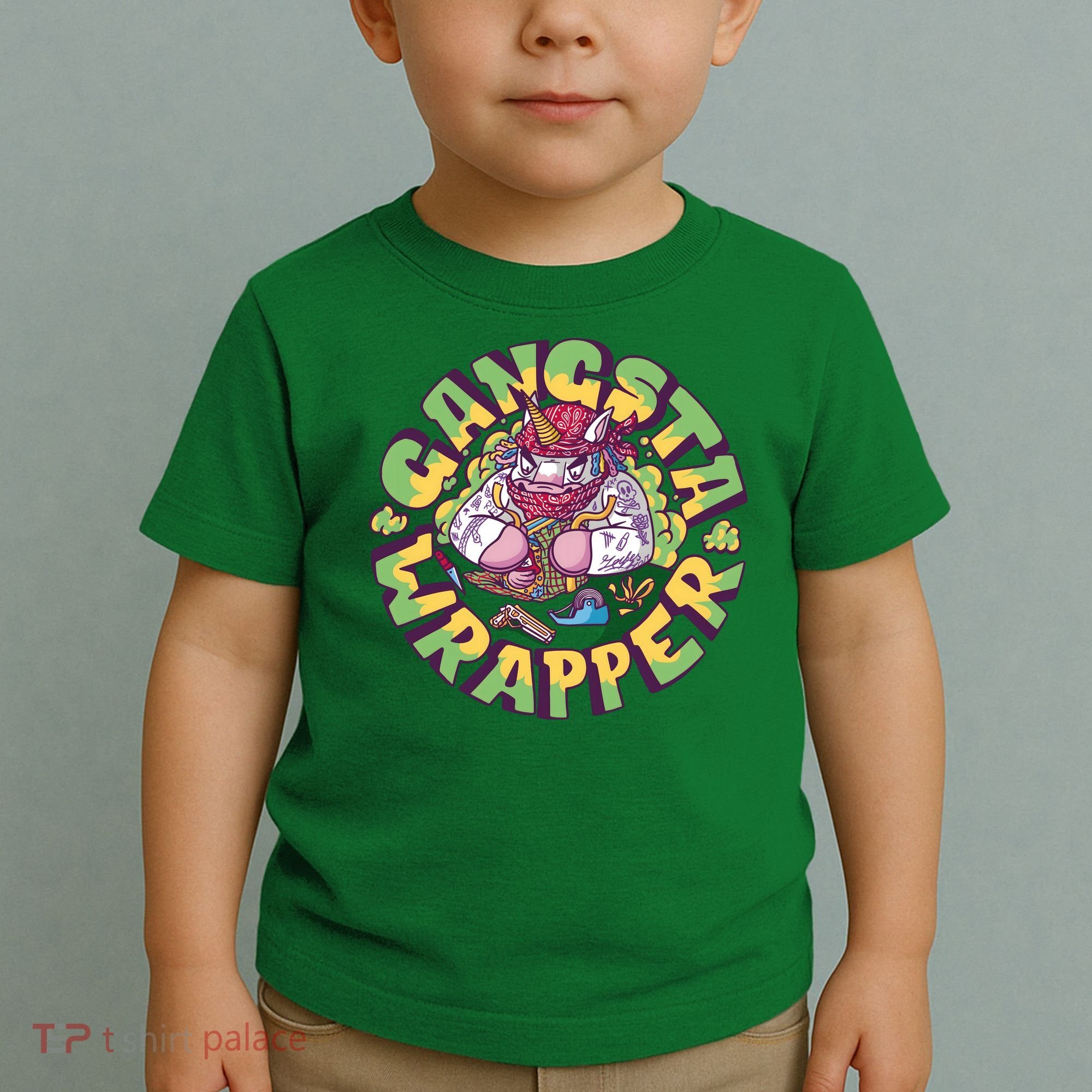 Gangsta Wrapper Unicorn Christmas Toddler T-Shirt