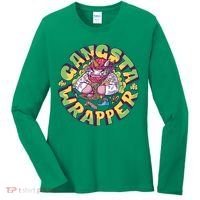Gangsta Wrapper Unicorn Christmas Women's Long Sleeve Shirt thumb 0