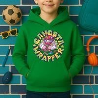 Gangsta Wrapper Unicorn Christmas Kids Hoodie thumb 2