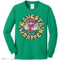 Gangsta Wrapper Unicorn Christmas Kids Long Sleeve Shirt thumb 0