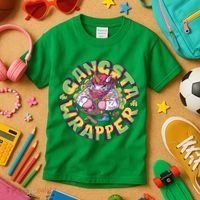 Gangsta Wrapper Unicorn Christmas Kids T-Shirt thumb 3