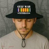 Gulf War Veteran Pride Persian Gulf Service Ribbon Bucket Hat thumb 2