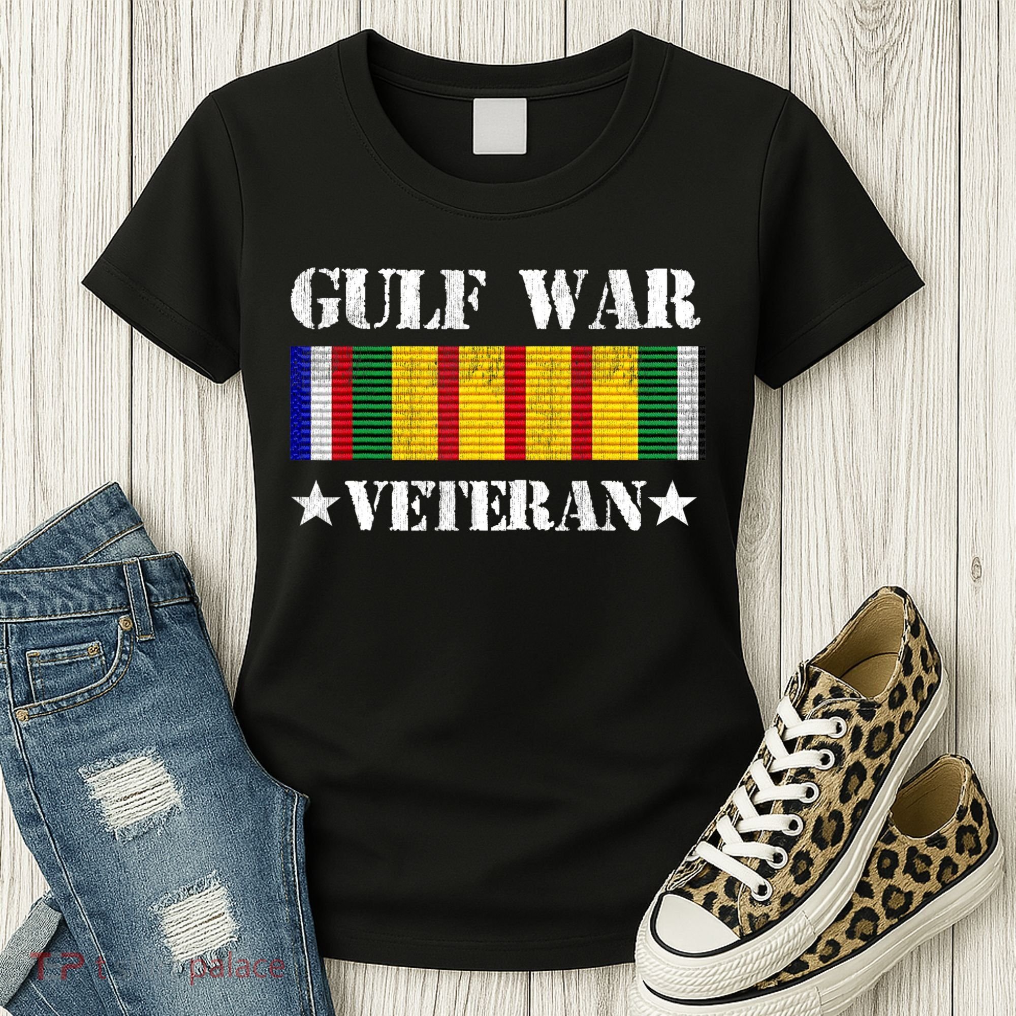 Gulf War Veteran Pride Persian Gulf Service Ribbon Women's T-Shirt