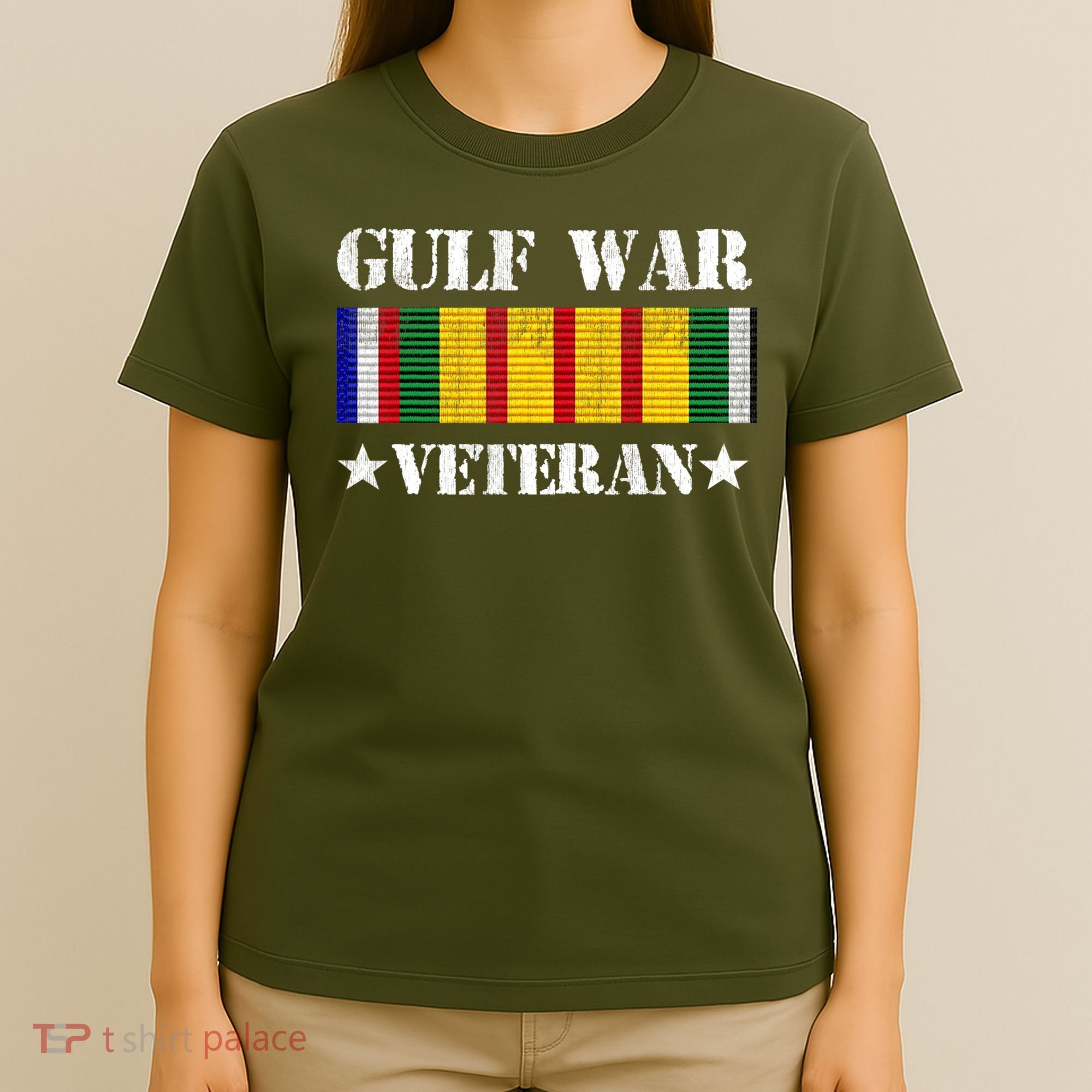 Gulf War Veteran Pride Persian Gulf Service Ribbon T-Shirt